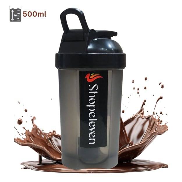     			Shopeleven Plastic Black 500 mL Shaker ( Pack of 1 )