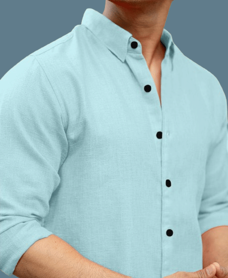 Silver Linen Regular Fit Solids Full Sleeves Men's Casual Shirt - Aqua Blue ( Pack of 1 ) Silver Linen Regular Fit Solids Full Sleeves Men's Casual Shirt - Aqua Blue ( Pack of 1 )