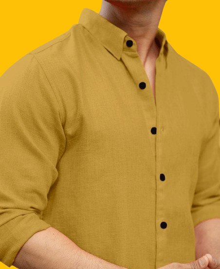 Silver Linen Regular Fit Solids Full Sleeves Men's Casual Shirt - Mustard ( Pack of 1 ) Silver Linen Regular Fit Solids Full Sleeves Men's Casual Shirt - Mustard ( Pack of 1 )
