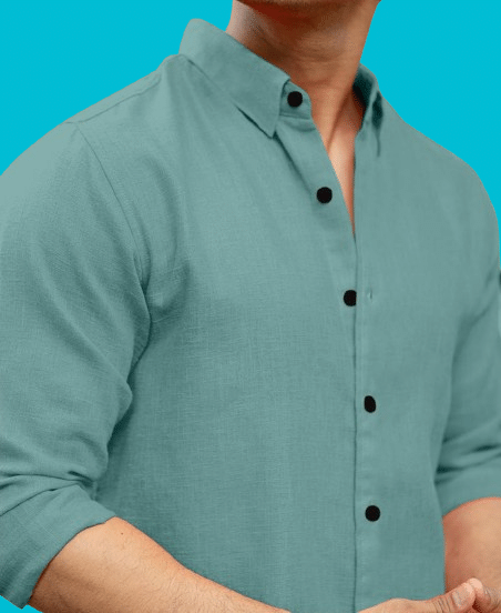 Silver Linen Regular Fit Solids Full Sleeves Men's Casual Shirt - Green ( Pack of 1 ) Silver Linen Regular Fit Solids Full Sleeves Men's Casual Shirt - Green ( Pack of 1 )