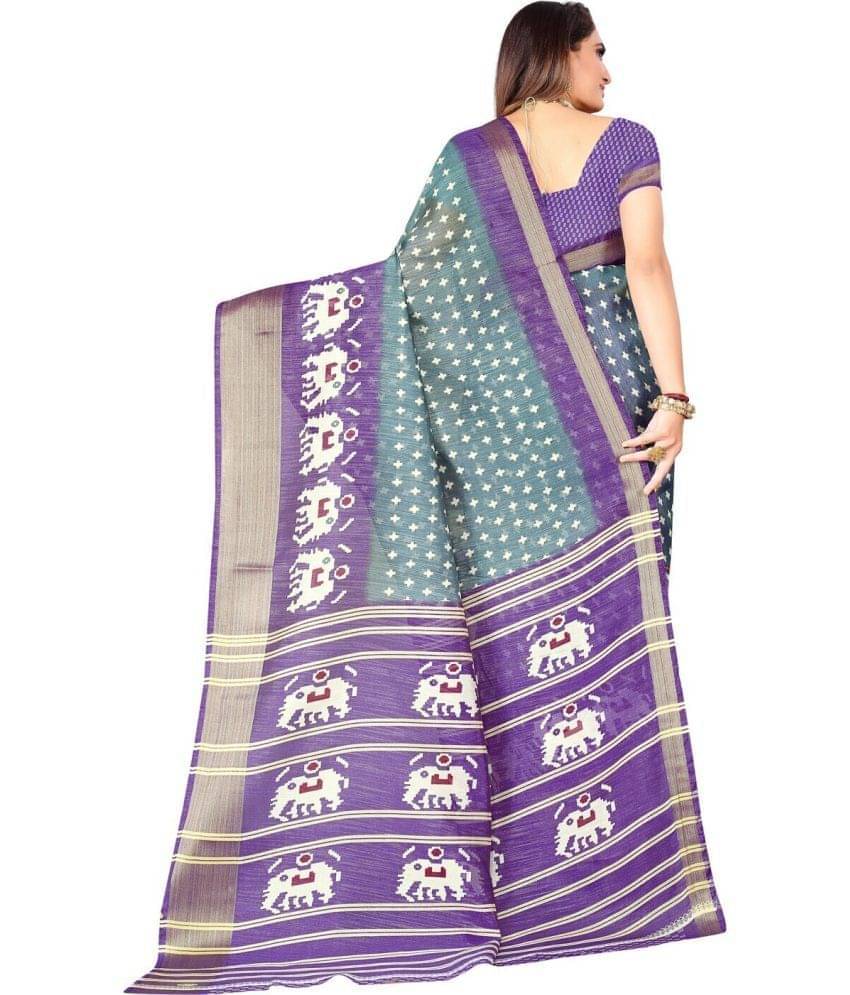     			Suali Cotton Silk Applique Saree With Unstitched Blouse Piece ( Magenta )