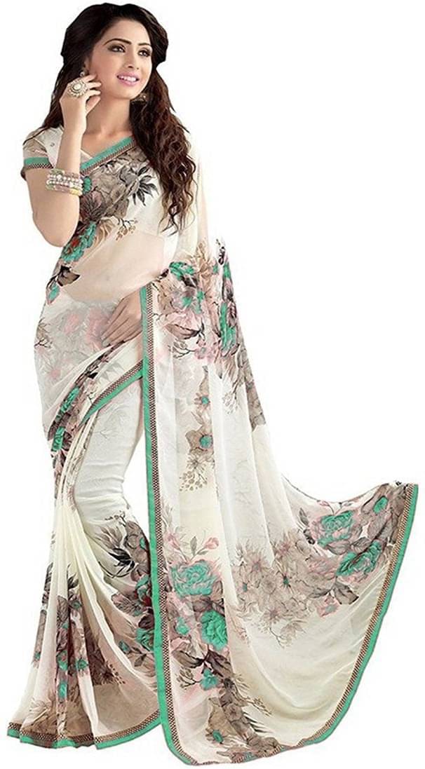 Suali Cotton Silk Applique Saree With Unstitched Blouse Piece ( Multicolor ) Suali Cotton Silk Applique Saree With Unstitched Blouse Piece ( Multicolor )