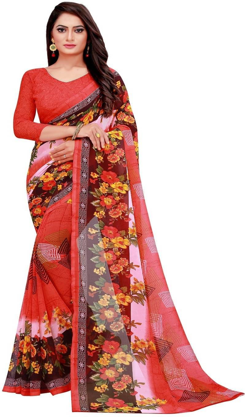 Suali Cotton Silk Applique Saree With Unstitched Blouse Piece ( Pink ) Suali Cotton Silk Applique Saree With Unstitched Blouse Piece ( Pink )