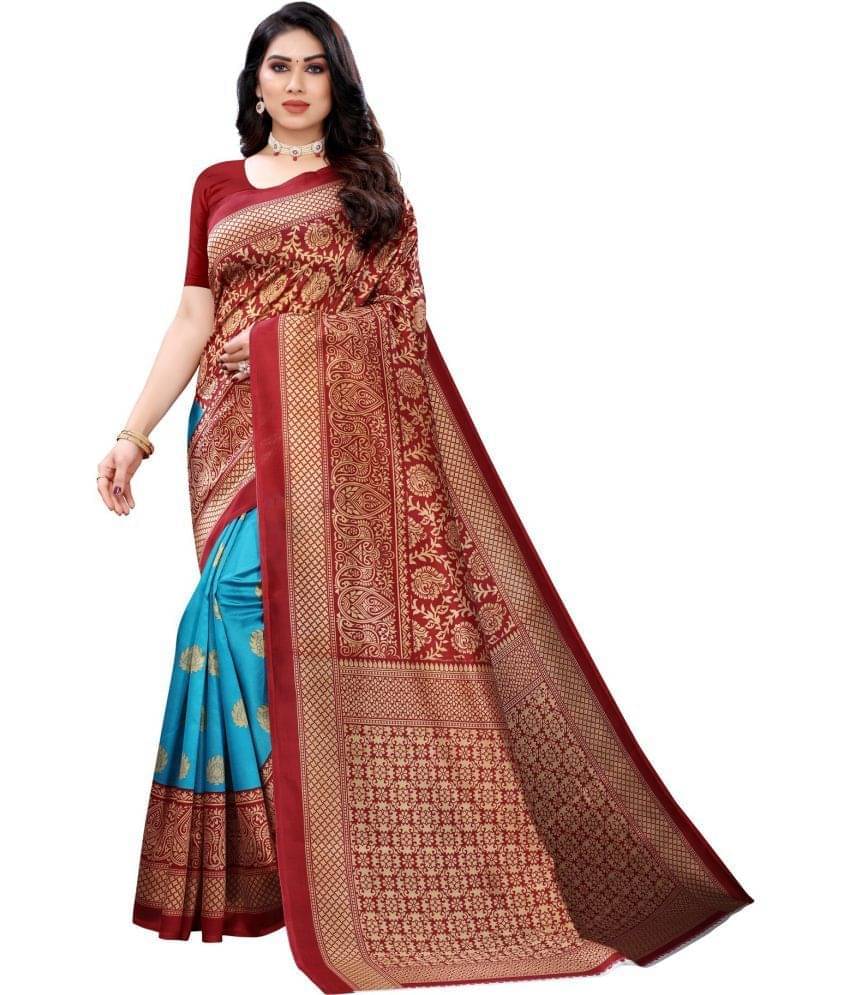     			Suali Cotton Silk Applique Saree With Unstitched Blouse Piece ( Multicolor )