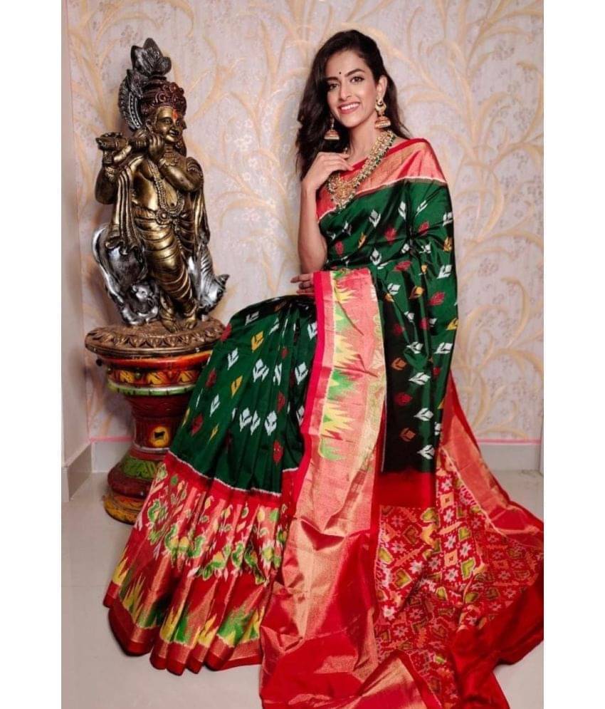     			Suali Cotton Silk Printed Saree With Unstitched Blouse Piece ( Red )