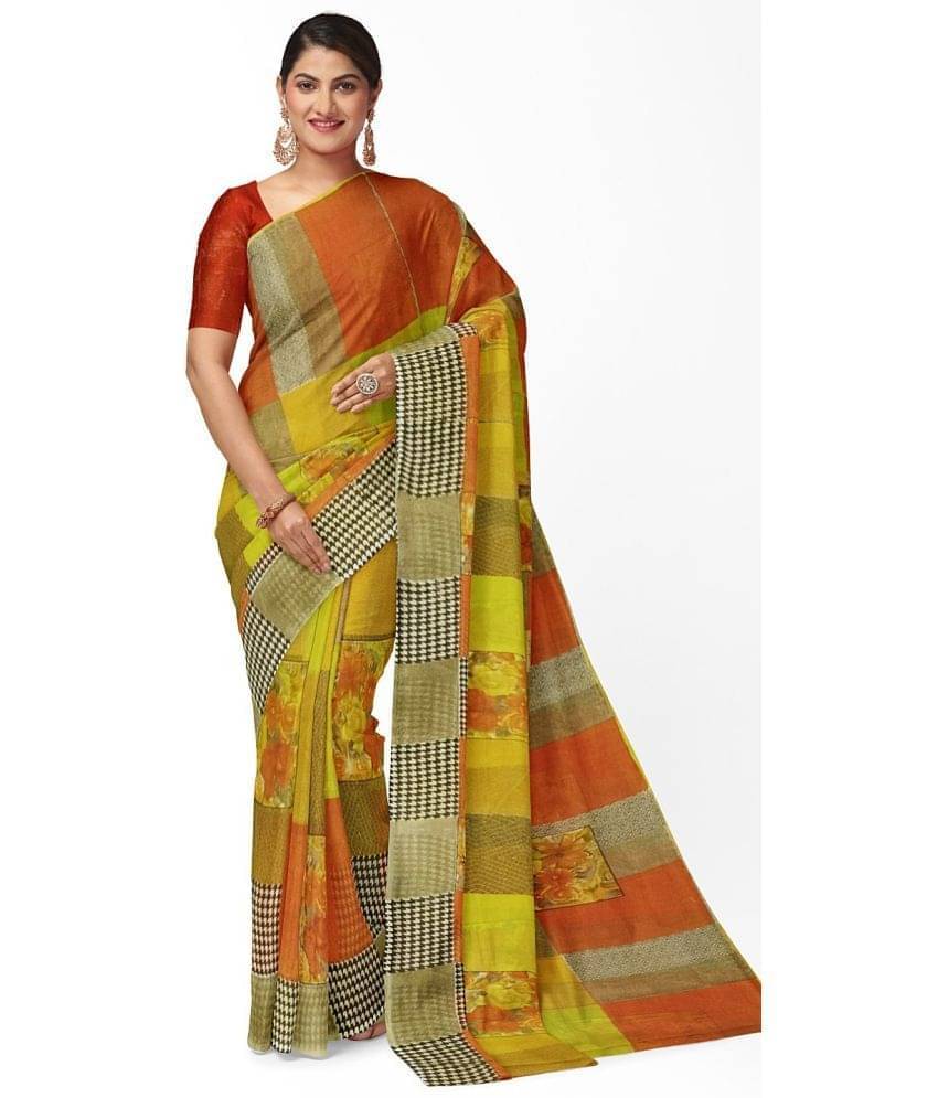 Suali Cotton Silk Solid Saree With Unstitched Blouse Piece ( Gold ) Suali Cotton Silk Solid Saree With Unstitched Blouse Piece ( Gold )