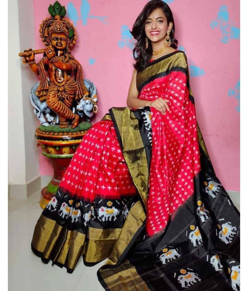     			Suali Crepe Printed Saree With Unstitched Blouse Piece ( Blue )