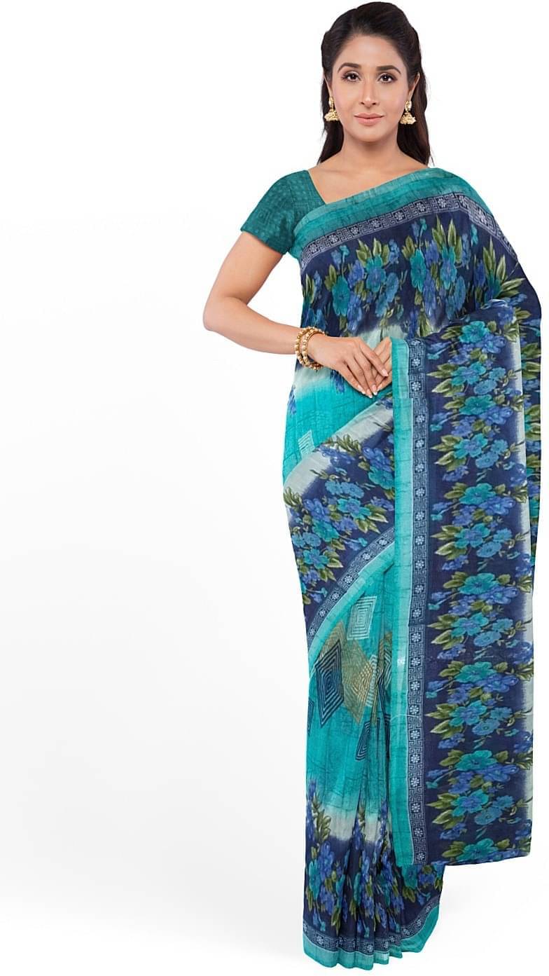 Suali Georgette Printed Saree With Unstitched Blouse Piece ( Multicolor 2 ) Suali Georgette Printed Saree With Unstitched Blouse Piece ( Multicolor 2 )