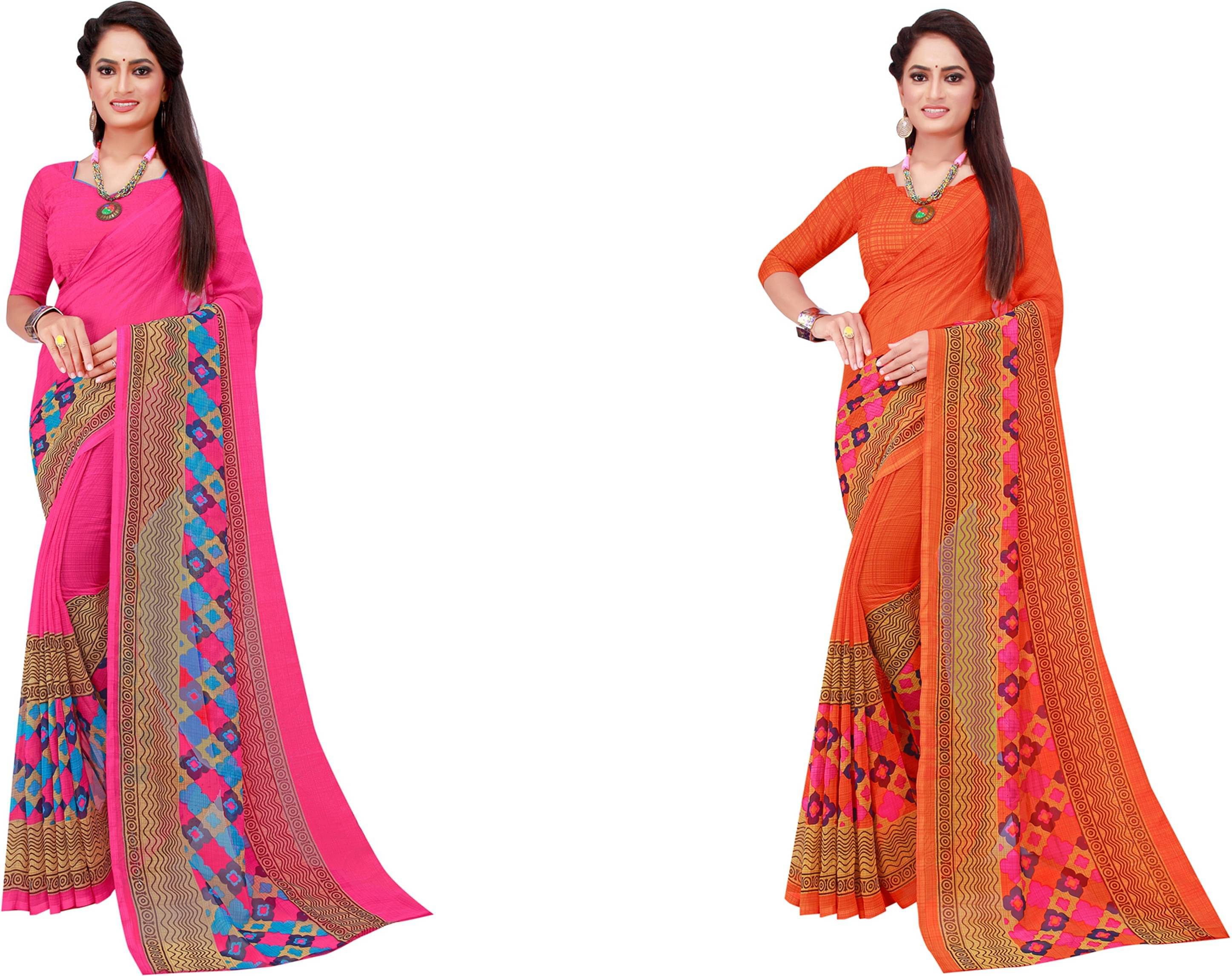 Suali Georgette Printed Saree With Unstitched Blouse Piece ( Brown ) Suali Georgette Printed Saree With Unstitched Blouse Piece ( Brown )