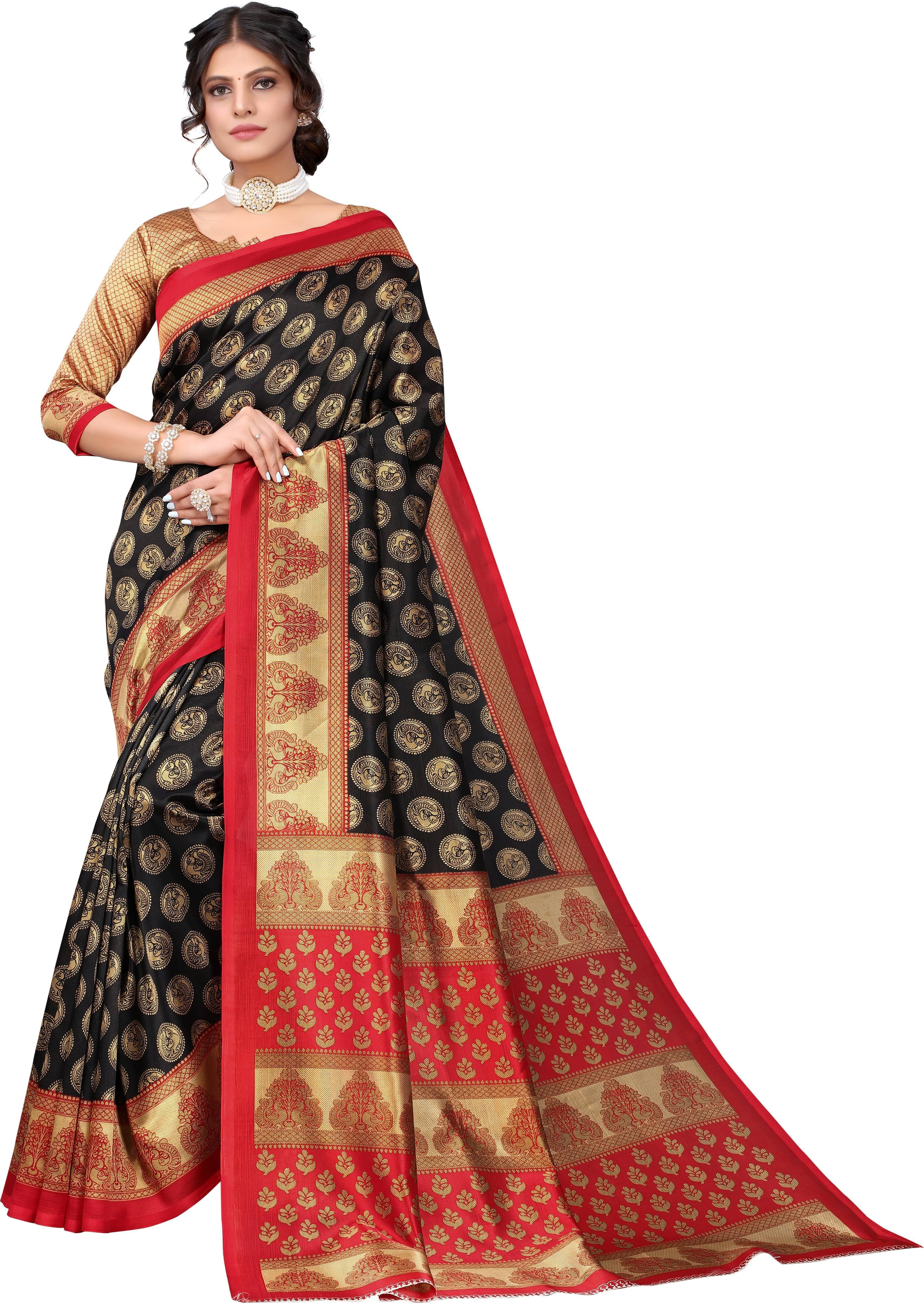     			Suali Net Cut Outs Saree With Unstitched Blouse Piece ( Black )