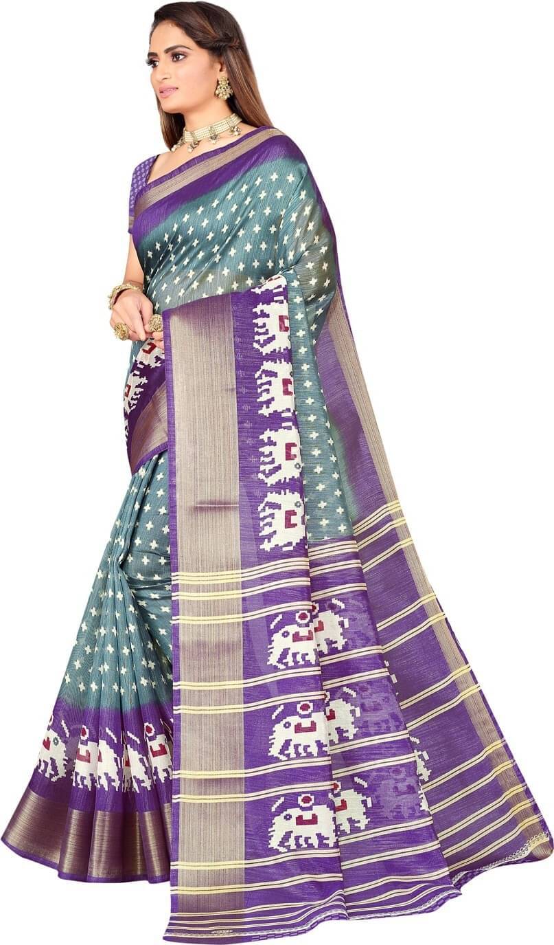     			Suali Net Cut Outs Saree With Unstitched Blouse Piece ( Magenta )