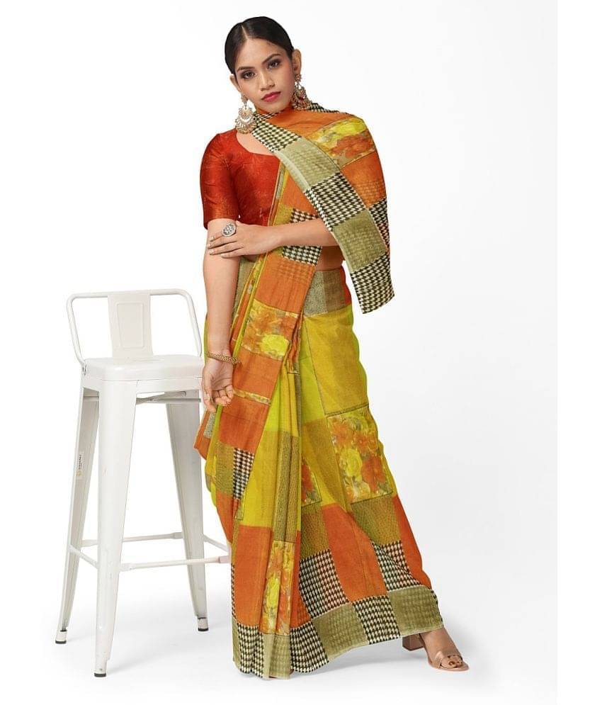 Suali Net Cut Outs Saree With Unstitched Blouse Piece ( White ) Suali Net Cut Outs Saree With Unstitched Blouse Piece ( White )