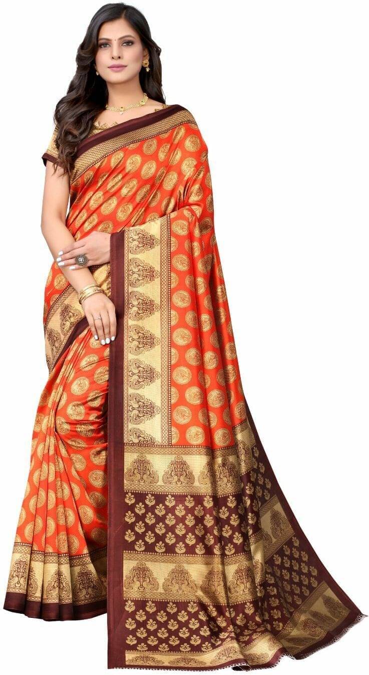     			Suali Net Cut Outs Saree With Unstitched Blouse Piece ( Brown )