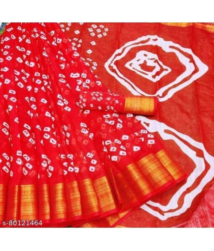     			Suali Net Cut Outs Saree With Unstitched Blouse Piece ( Red )