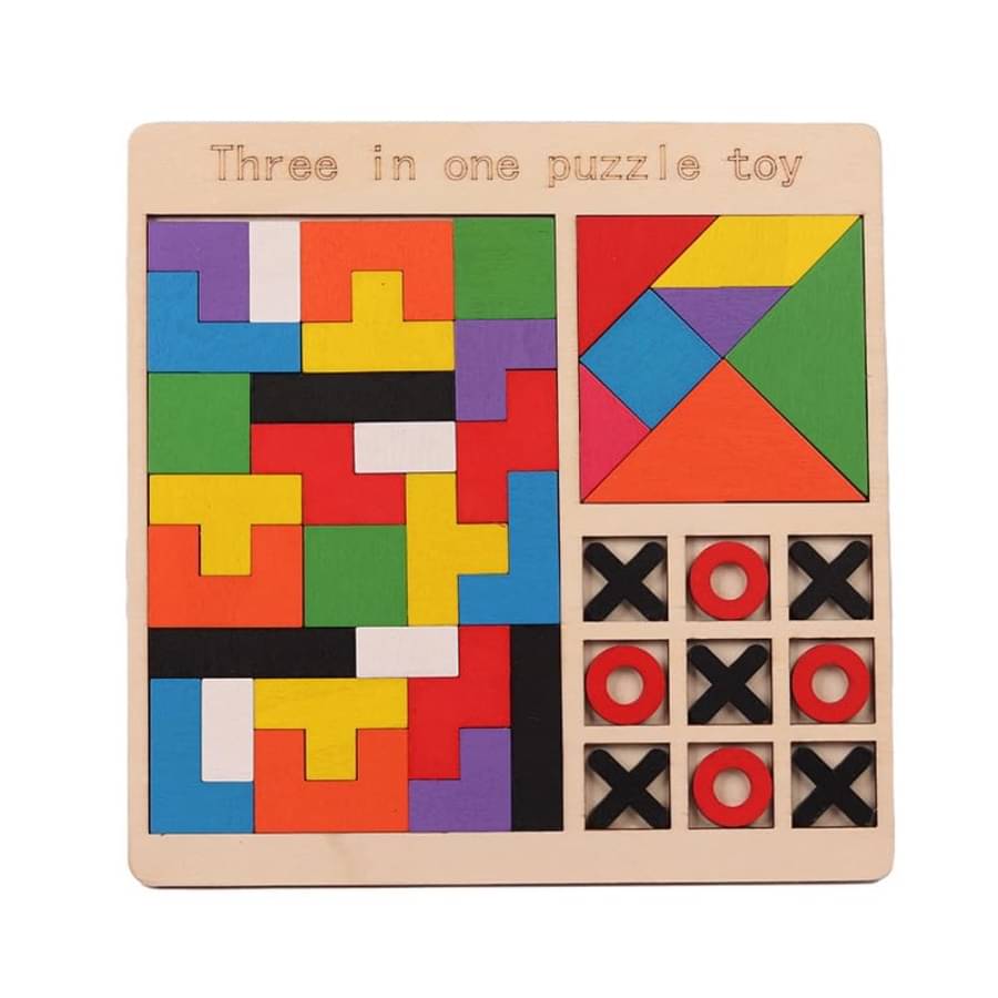 Wooden 3 in 1 Puzzle Game Children Educational Colorful Square Game Tic-Tac-Toe Nine-Puzzle Building Blocks (3 in 1 Game) Wooden 3 in 1 Puzzle Game Children Educational Colorful Square Game Tic-Tac-Toe Nine-Puzzle Building Blocks (3 in 1 Game)