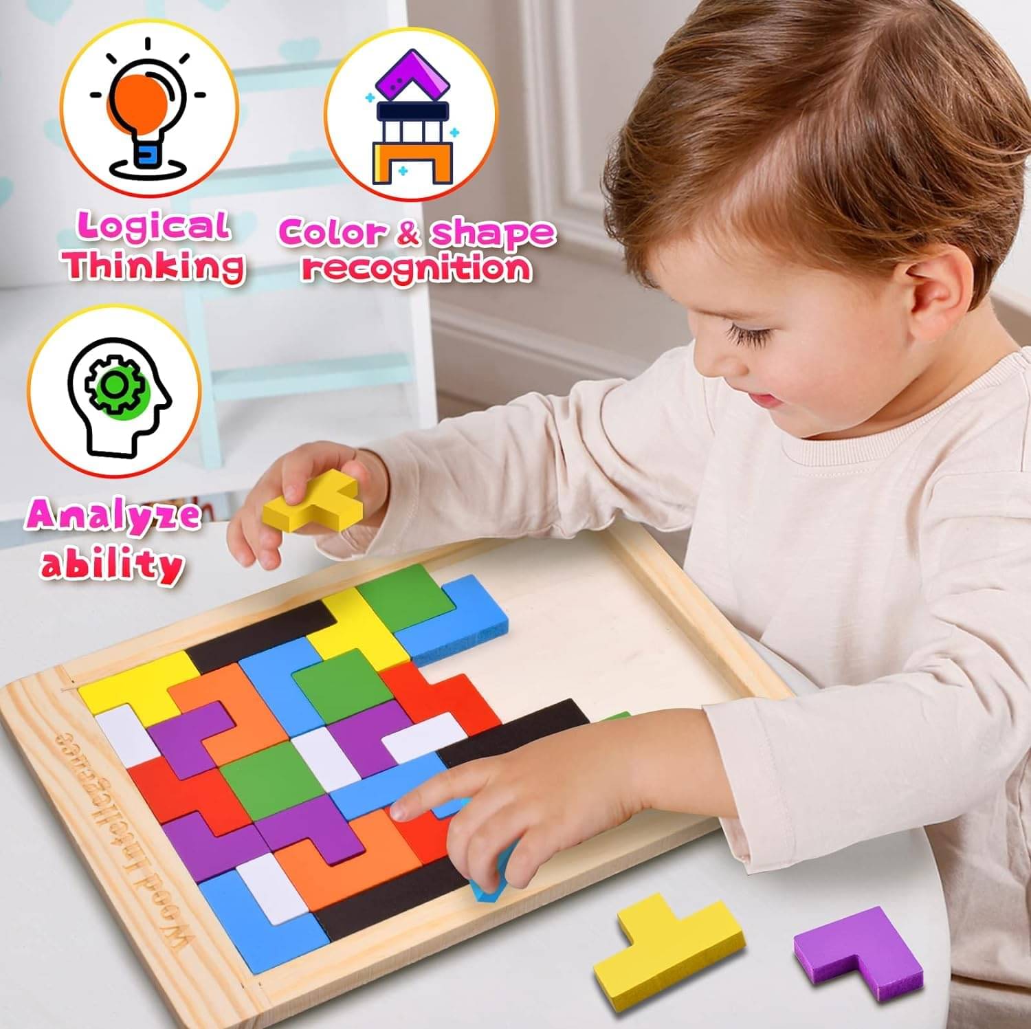 Wooden Russian Blocks Puzzles for Kids Adults, Wood Intelligence Puzzle for Kids Ages 3-8,Wooden Kids Puzzles Brain Teasers Toy Educational Gift for 7-10 Years Wooden Russian Blocks Puzzles for Kids Adults, Wood Intelligence Puzzle for Kids Ages 3-8,Wooden Kids Puzzles Brain Teasers Toy Educational Gift for 7-10 Years