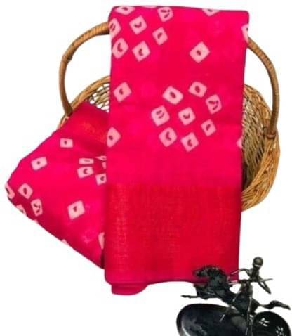 YUGAVEERAA Cotton Self Design Saree With Unstitched Blouse Piece ( Pink ) YUGAVEERAA Cotton Self Design Saree With Unstitched Blouse Piece ( Pink )
