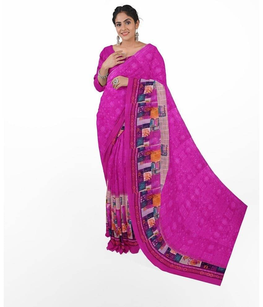     			YUGAVEERAA Cotton Silk Applique Saree With Unstitched Blouse Piece ( Beige )