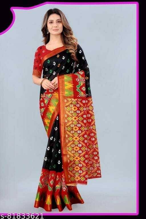     			YUGAVEERAA Cotton Silk Applique Saree With Unstitched Blouse Piece ( Maroon )
