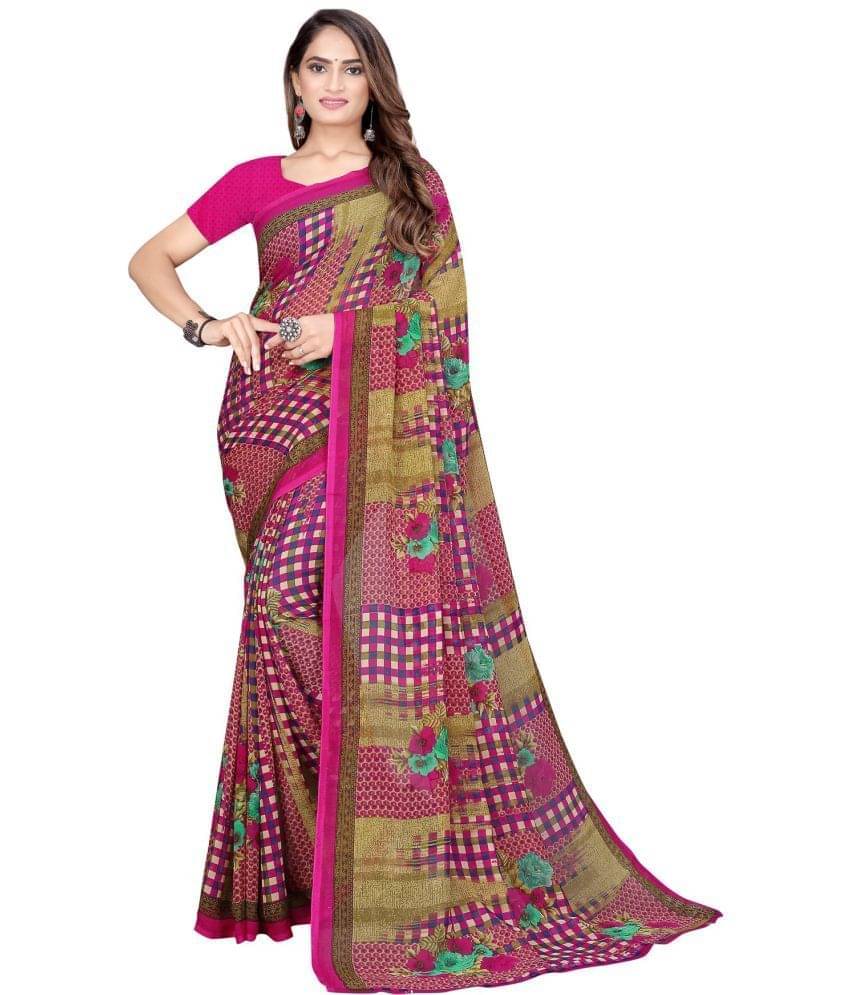 YUGAVEERAA Cotton Silk Applique Saree With Unstitched Blouse Piece ( Brown )     			YUGAVEERAA Cotton Silk Applique Saree With Unstitched Blouse Piece ( Brown )