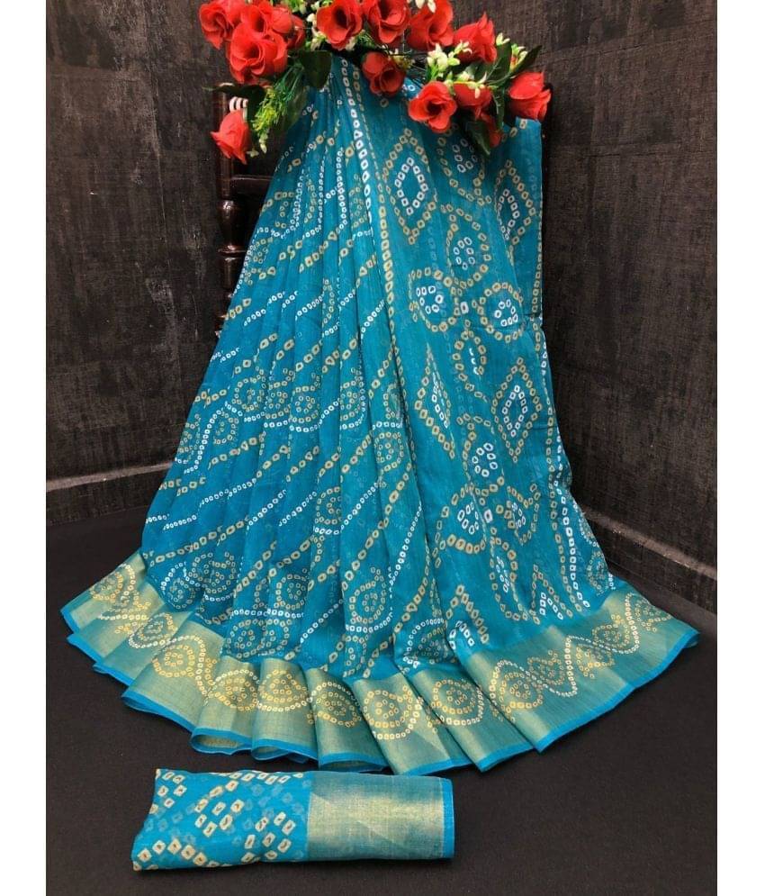 YUGAVEERAA Cotton Silk Applique Saree With Unstitched Blouse Piece ( Rama )     			YUGAVEERAA Cotton Silk Applique Saree With Unstitched Blouse Piece ( Rama )