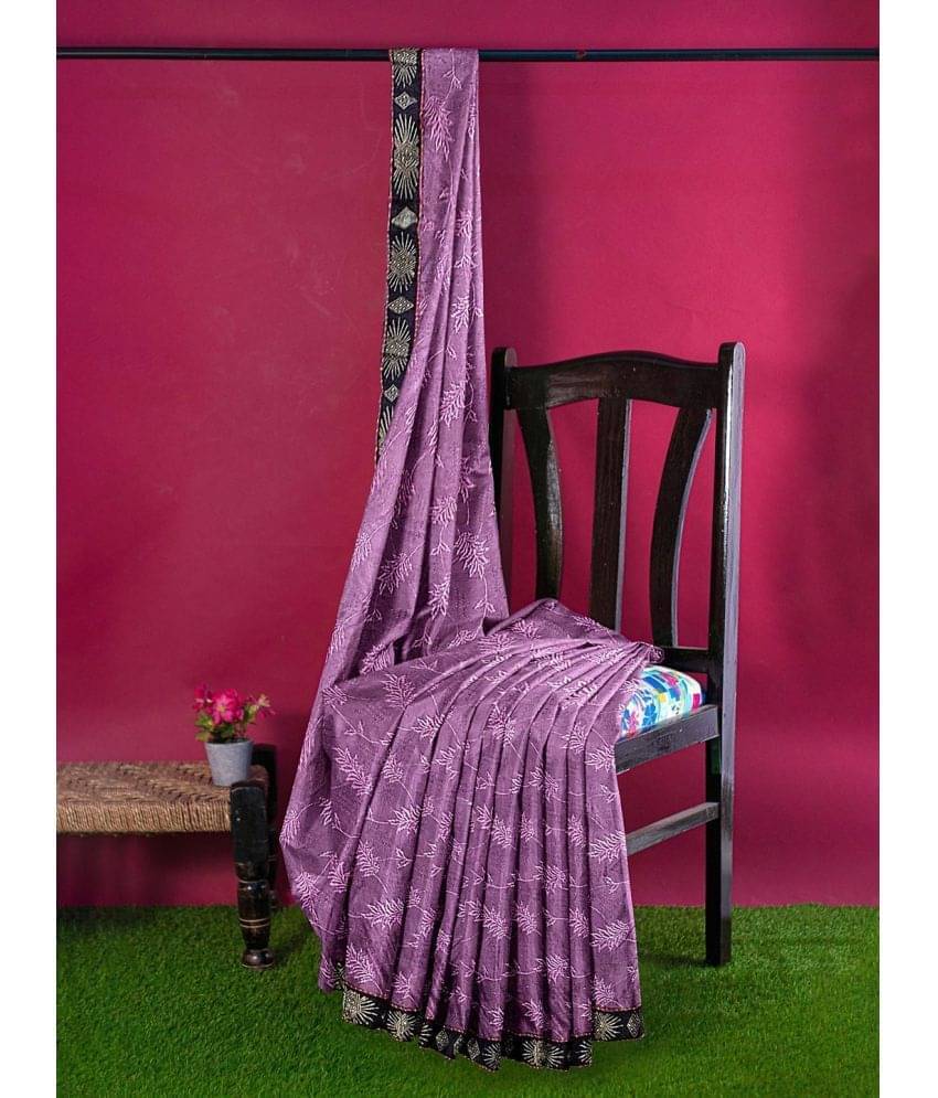 YUGAVEERAA Cotton Silk Applique Saree With Unstitched Blouse Piece ( Green ) YUGAVEERAA Cotton Silk Applique Saree With Unstitched Blouse Piece ( Green )