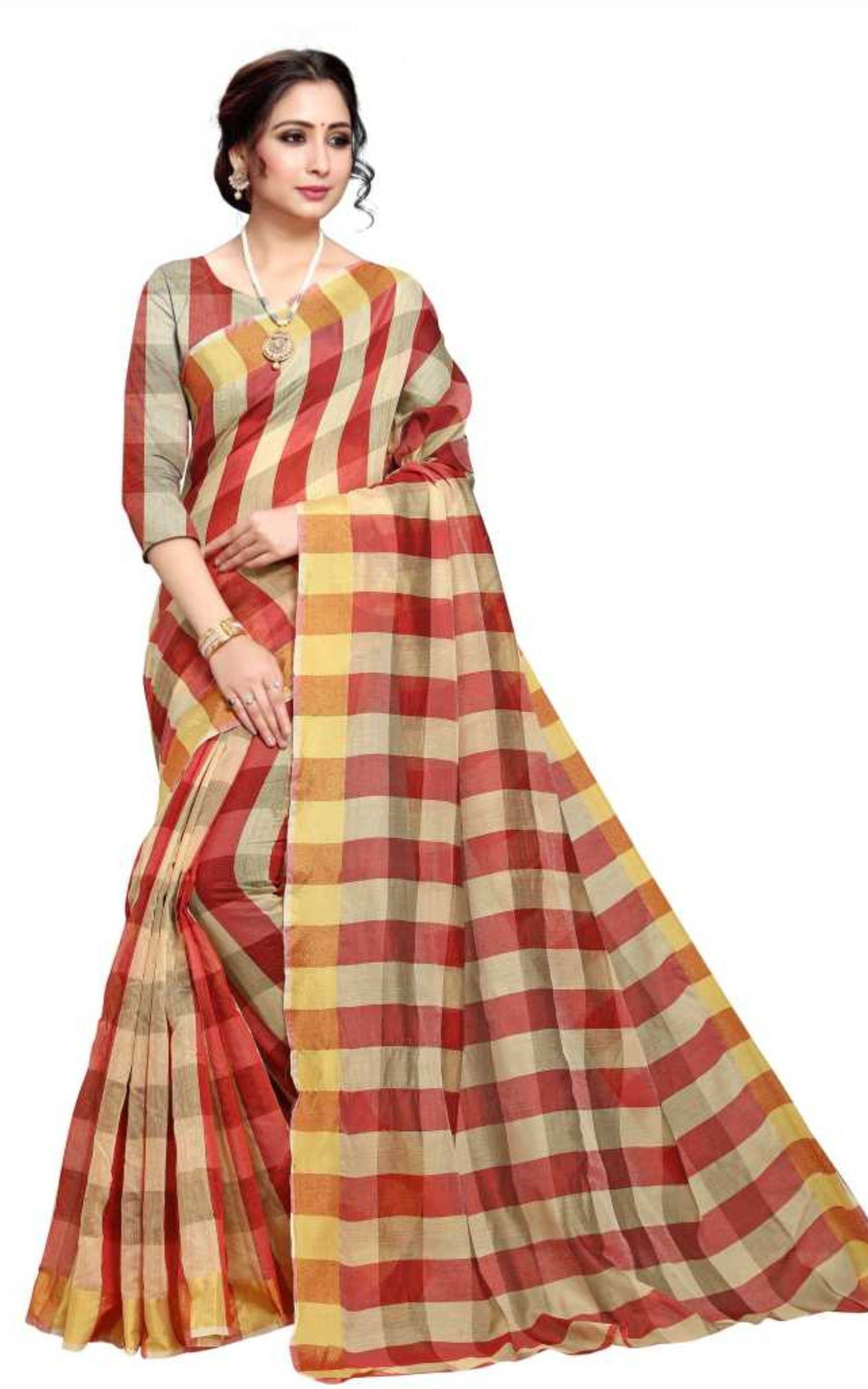 YUGAVEERAA Cotton Silk Self Design Saree With Unstitched Blouse Piece ( Maroon ) YUGAVEERAA Cotton Silk Self Design Saree With Unstitched Blouse Piece ( Maroon )