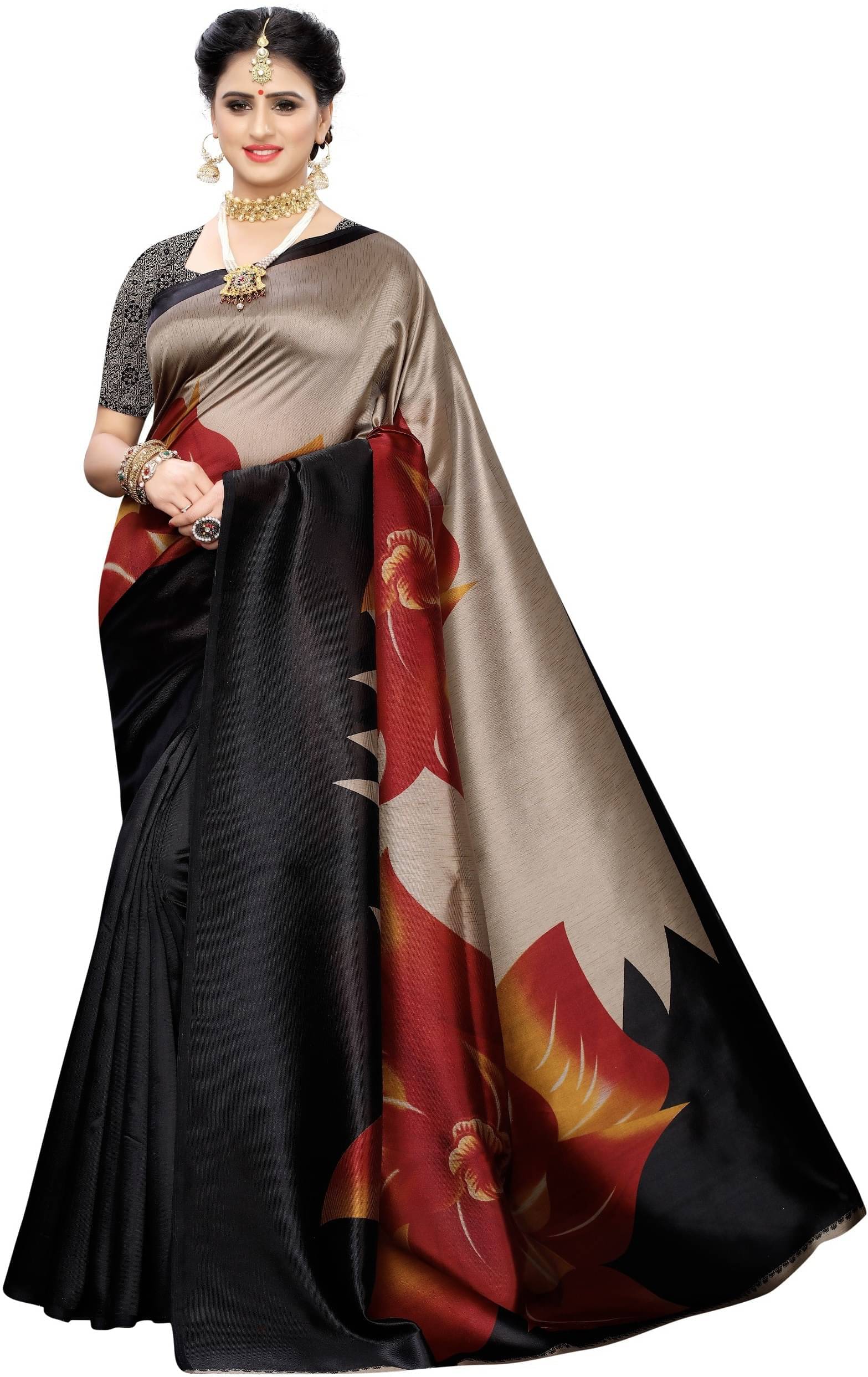    			YUGAVEERAA Cotton Silk Woven Saree With Unstitched Blouse Piece ( Black )