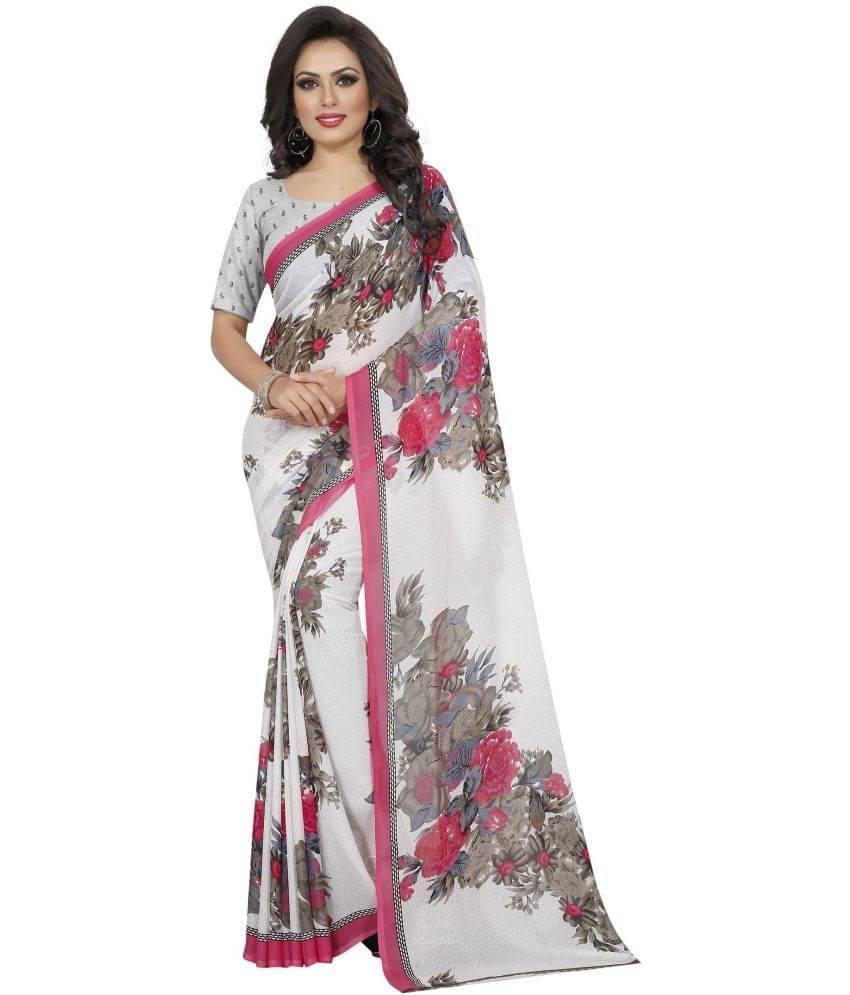 YUGAVEERAA Cotton Silk Woven Saree With Unstitched Blouse Piece ( White )     			YUGAVEERAA Cotton Silk Woven Saree With Unstitched Blouse Piece ( White )