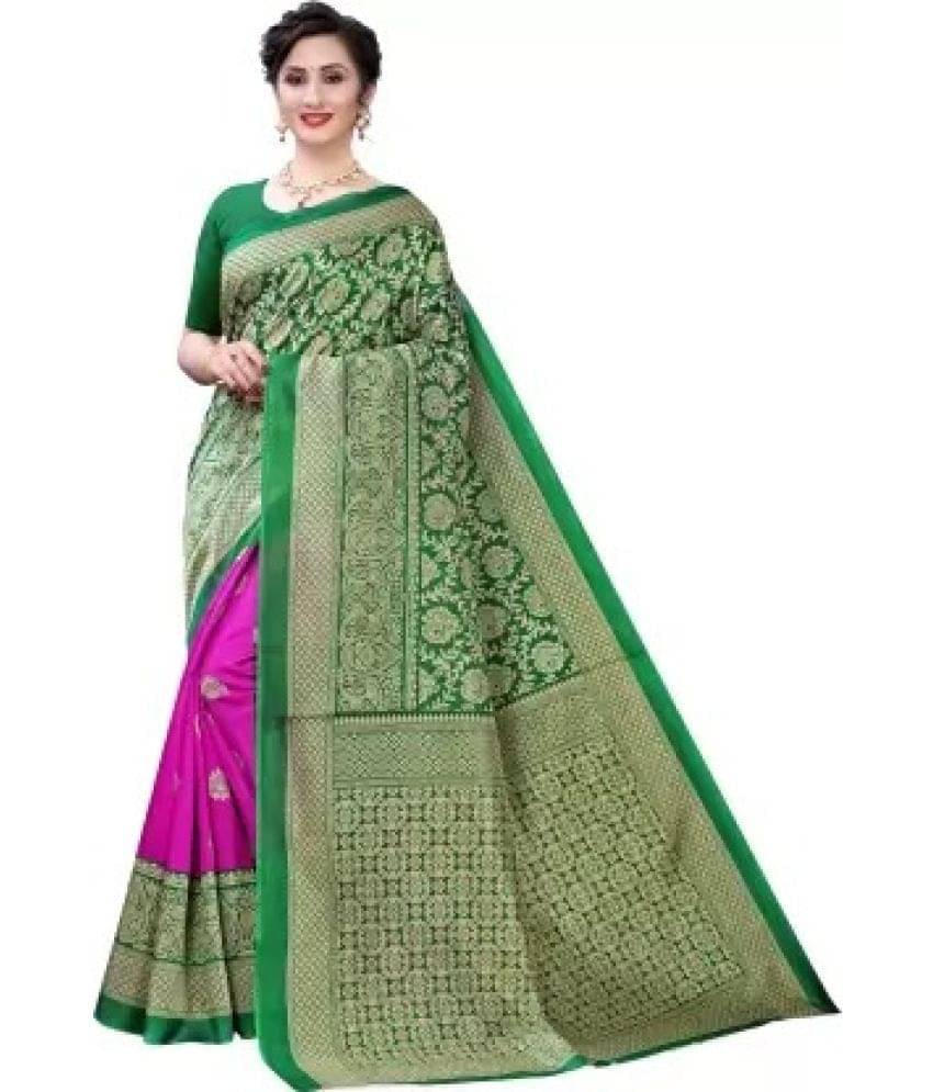     			YUGAVEERAA Cotton Silk Woven Saree With Unstitched Blouse Piece ( Pink )