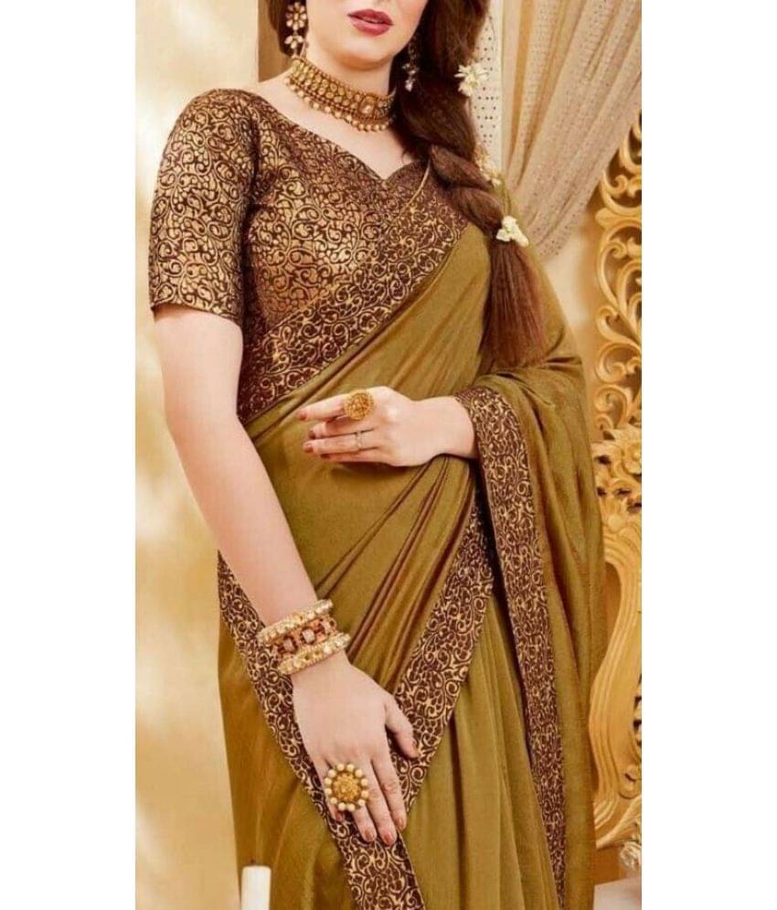 YUGAVEERAA Net Cut Outs Saree With Unstitched Blouse Piece ( Mustard ) YUGAVEERAA Net Cut Outs Saree With Unstitched Blouse Piece ( Mustard )