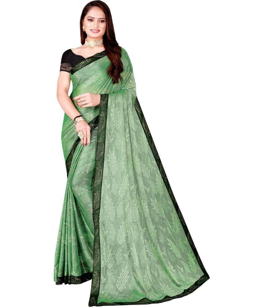 YUGAVEERAA Net Cut Outs Saree With Unstitched Blouse Piece ( Green ) YUGAVEERAA Net Cut Outs Saree With Unstitched Blouse Piece ( Green )