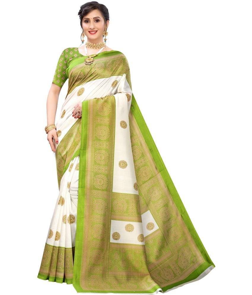 YUGAVEERAA Net Cut Outs Saree With Unstitched Blouse Piece ( Green ) YUGAVEERAA Net Cut Outs Saree With Unstitched Blouse Piece ( Green )