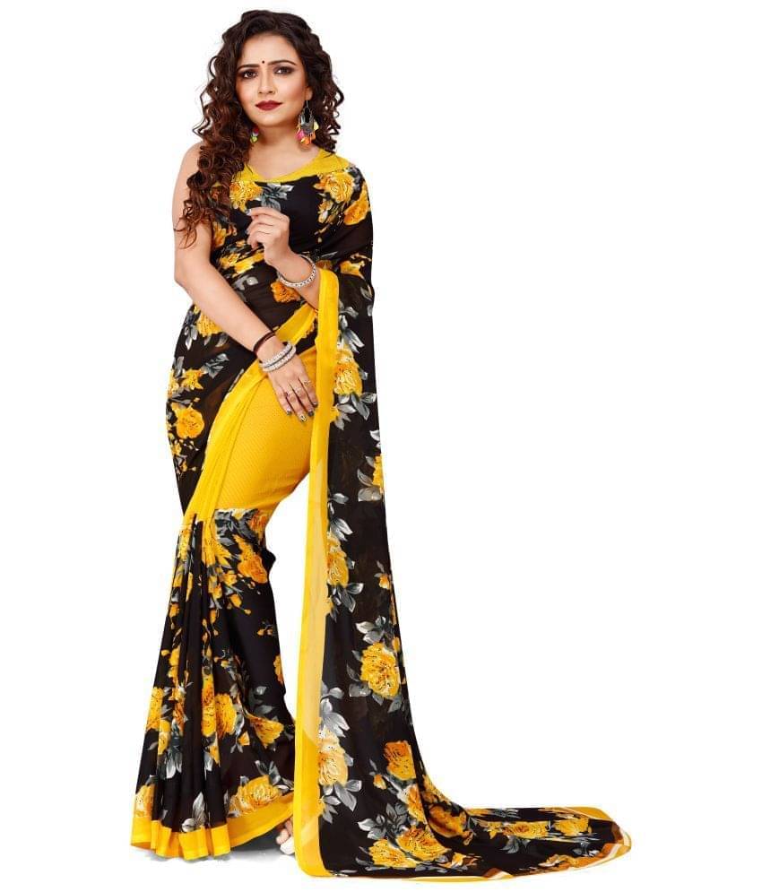 YUGAVEERAA Net Cut Outs Saree With Unstitched Blouse Piece ( Multicolor ) YUGAVEERAA Net Cut Outs Saree With Unstitched Blouse Piece ( Multicolor )