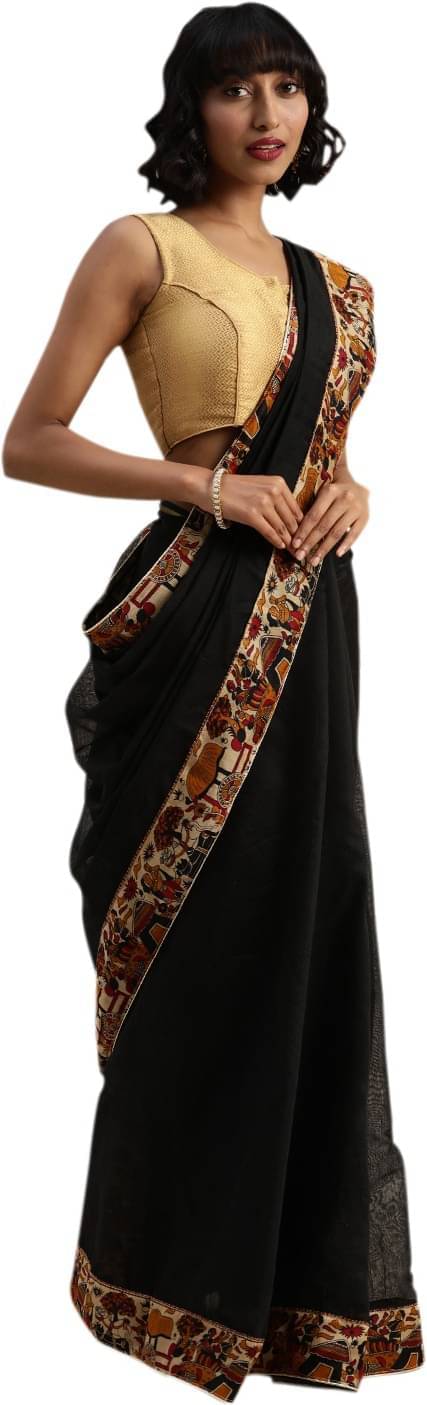 YUGAVEERAA Net Cut Outs Saree With Unstitched Blouse Piece ( Blue ) YUGAVEERAA Net Cut Outs Saree With Unstitched Blouse Piece ( Blue )
