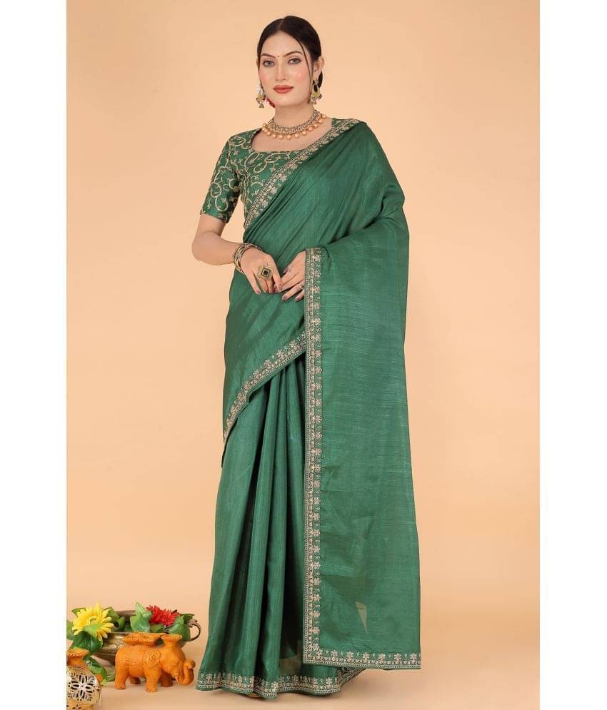     			YUGAVEERAA Net Cut Outs Saree With Unstitched Blouse Piece ( Multicolor )
