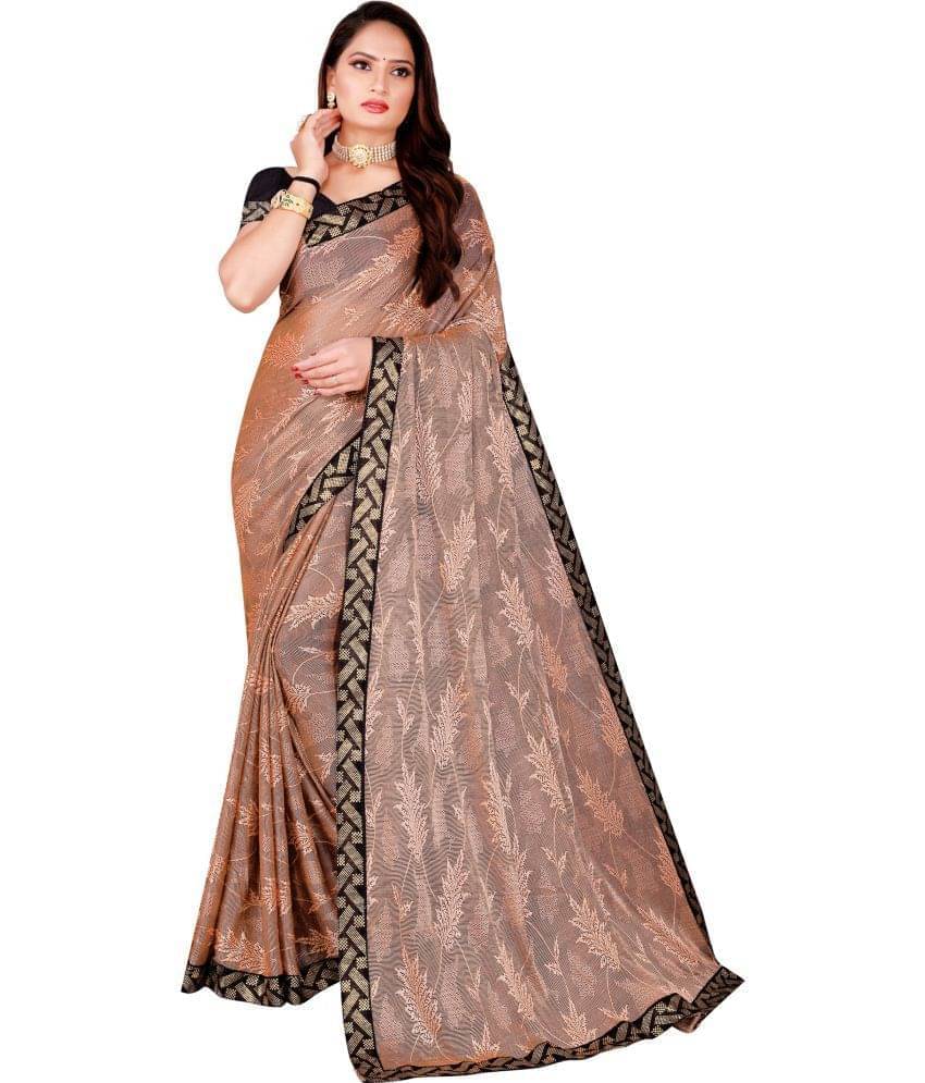 YUGAVEERAA Net Cut Outs Saree With Unstitched Blouse Piece ( Peach ) YUGAVEERAA Net Cut Outs Saree With Unstitched Blouse Piece ( Peach )