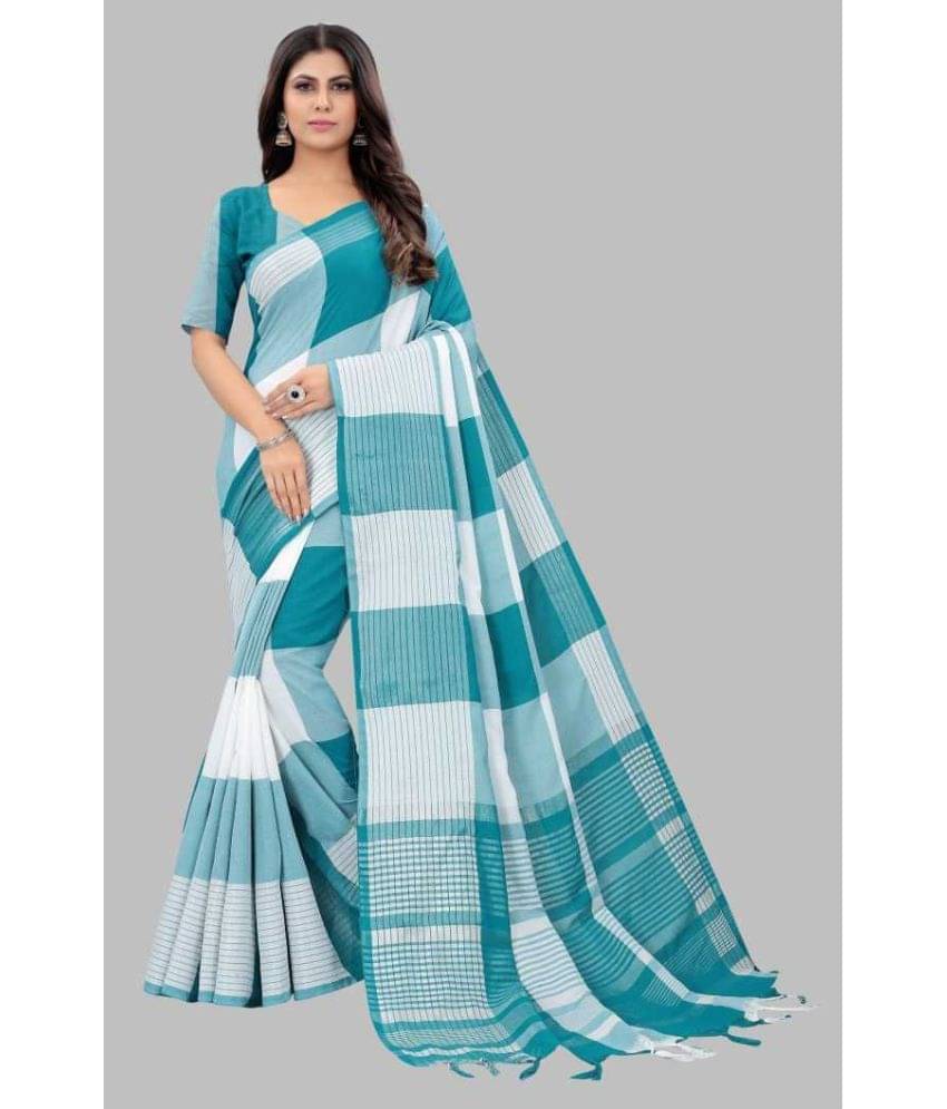 YUGAVEERAA Net Cut Outs Saree With Unstitched Blouse Piece ( Blue ) YUGAVEERAA Net Cut Outs Saree With Unstitched Blouse Piece ( Blue )