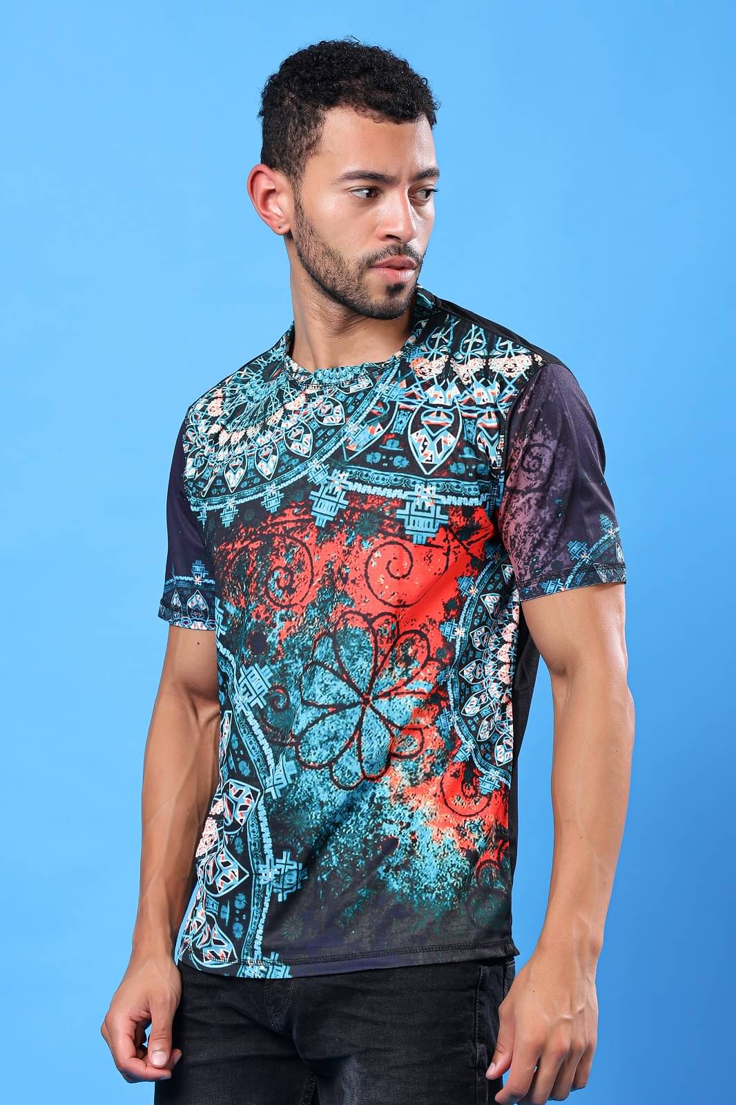     			yellow tree Men Polyester Regular Fit Printed T-Shirt ( Multicolor )
