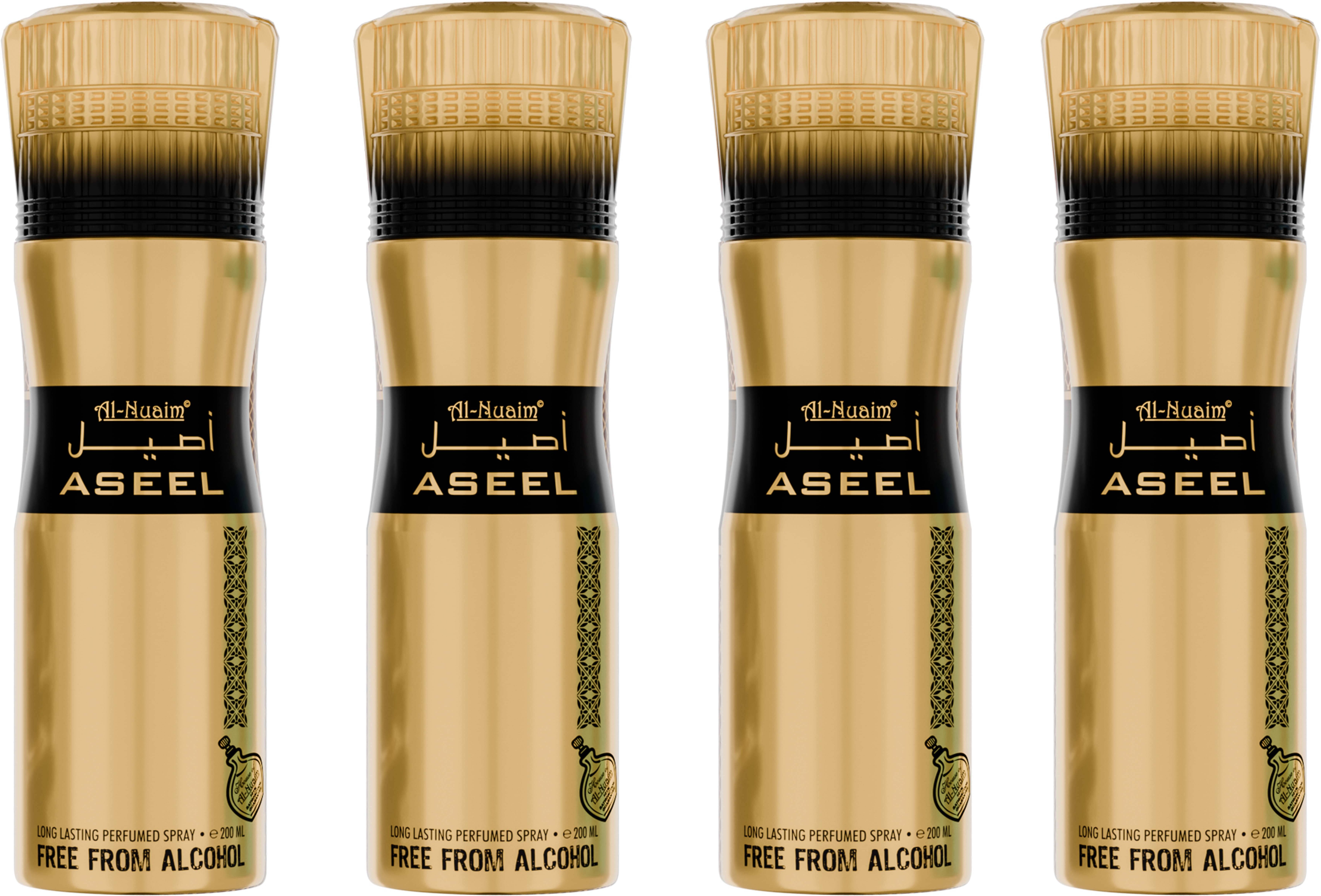     			Al-Nuaim AN_DEO_ASEEL_200ml Each Deodorant Spray for Unisex 100 ml ( Pack of 4 )