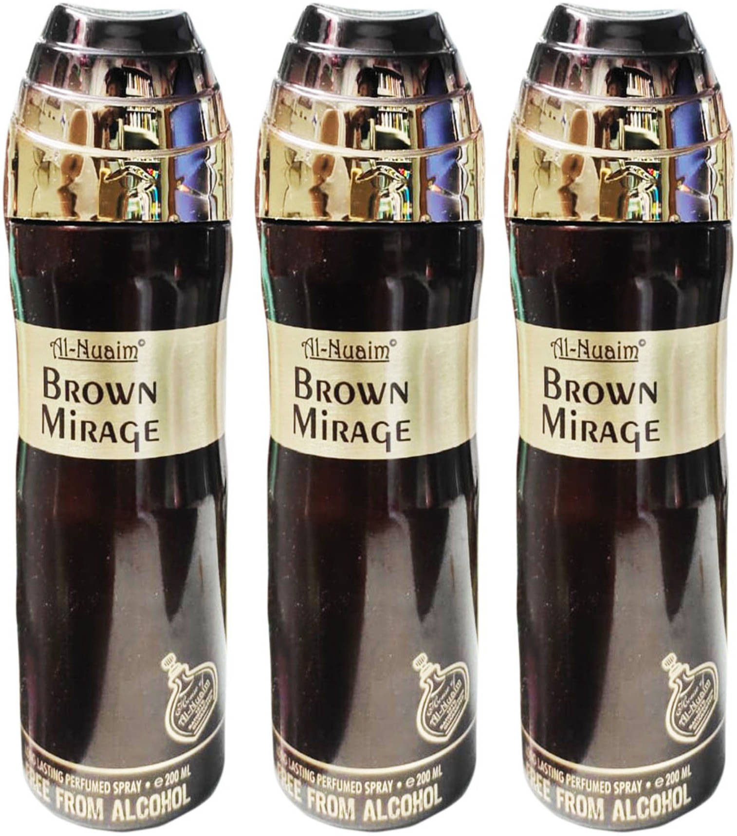     			Al-Nuaim Brown Mirrage Long Lasting Perfumed Sp Deodorant Spray for Unisex 100 ml ( Pack of 3 )