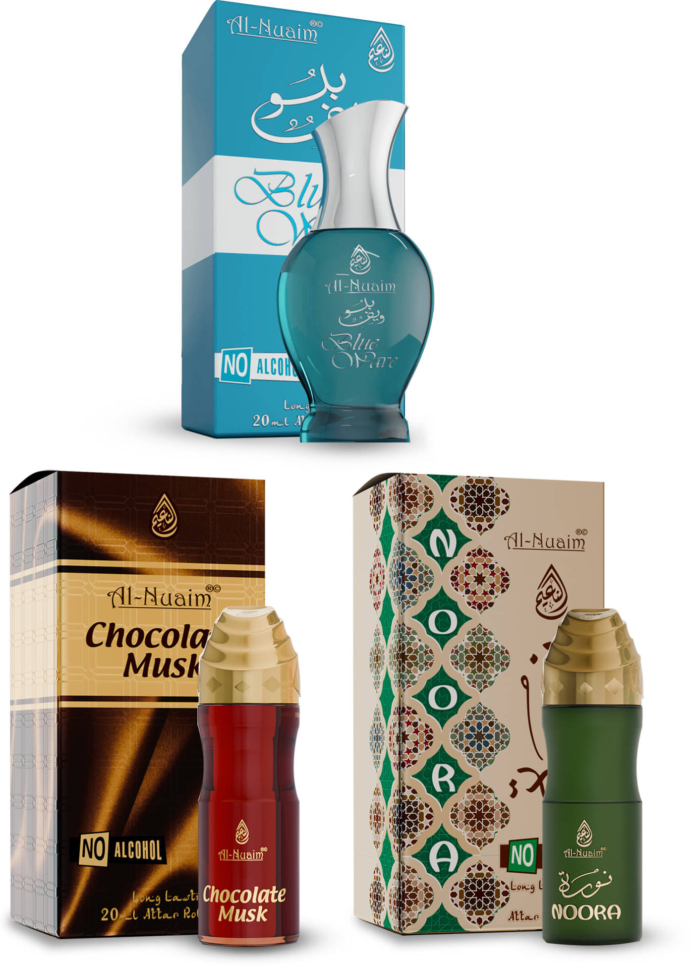     			Al-Nuaim Flower Bomb Non- Alcoholic 60ml Attar ( Pack of 3 )