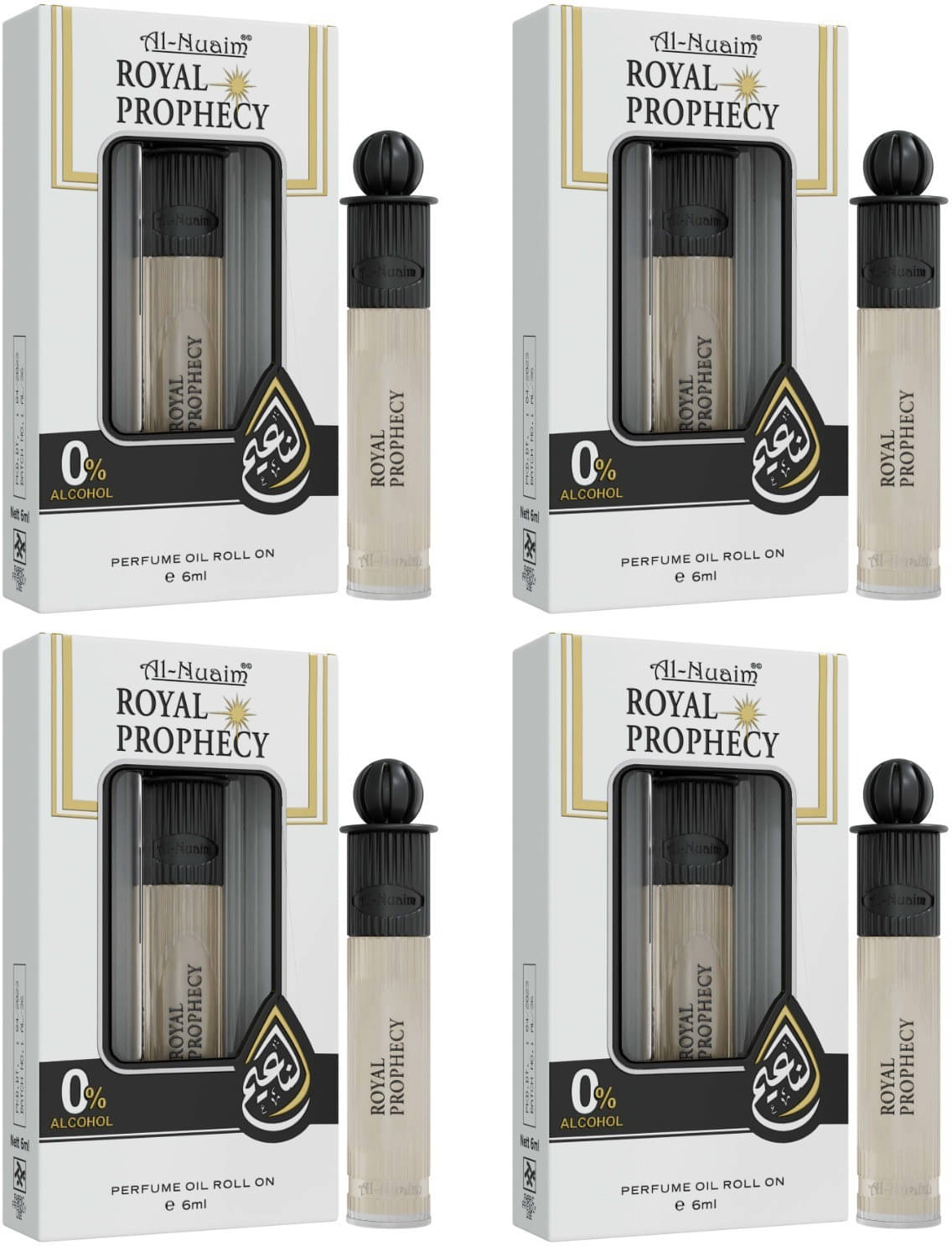     			Al-Nuaim Oud Non- Alcoholic Miniature Attar ( Pack of 4 )