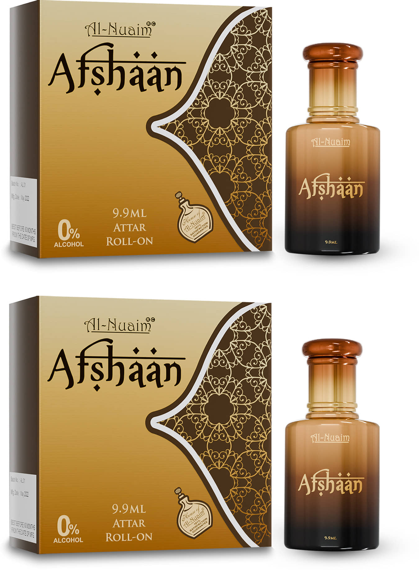 Al-Nuaim Oud Non- Alcoholic Miniature Attar ( Pack of 2 )