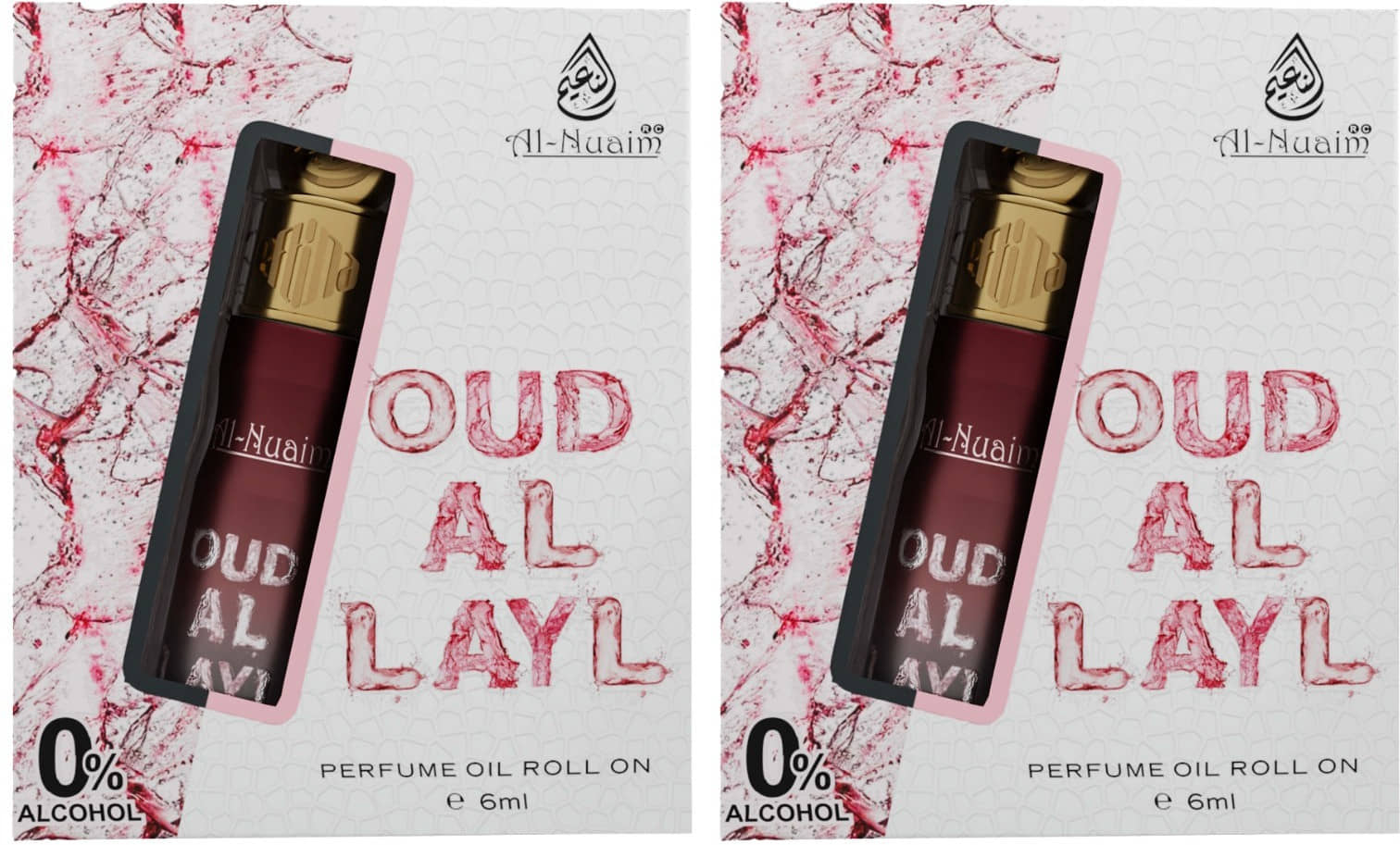 Al-Nuaim Oud Non- Alcoholic Miniature Attar ( Pack of 2 )