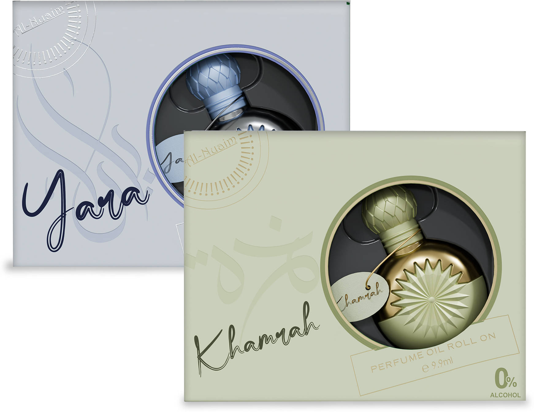     			Al-Nuaim Oud Non- Alcoholic Miniature Attar ( Pack of 2 )