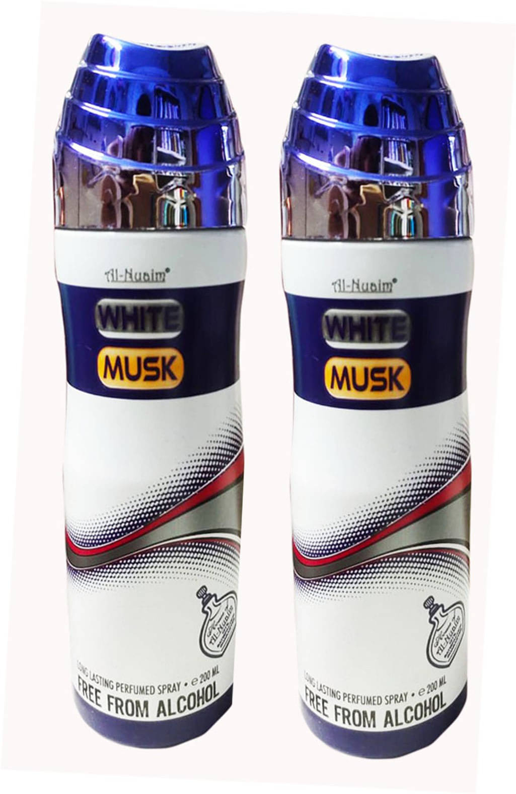     			Al-Nuaim WHITE MUSK Long Lasting  Free From Alc Deodorant Spray for Unisex 100 ml ( Pack of 2 )