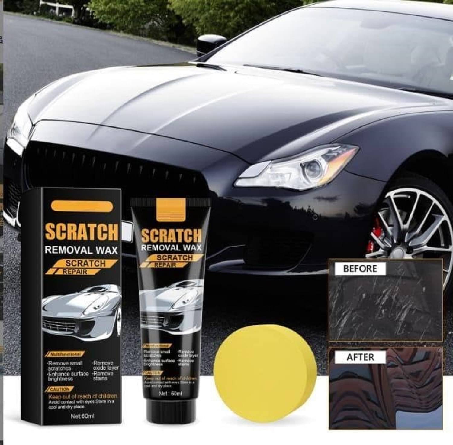     			BECKONMART Multicolo Scratch Remover Wax For All Cars ( Pack of 1 )