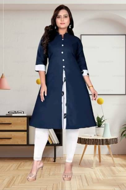     			BONISTA FASHION FOR ALL Women Cotton Flex Solid A-line Kurti ( Maroon )