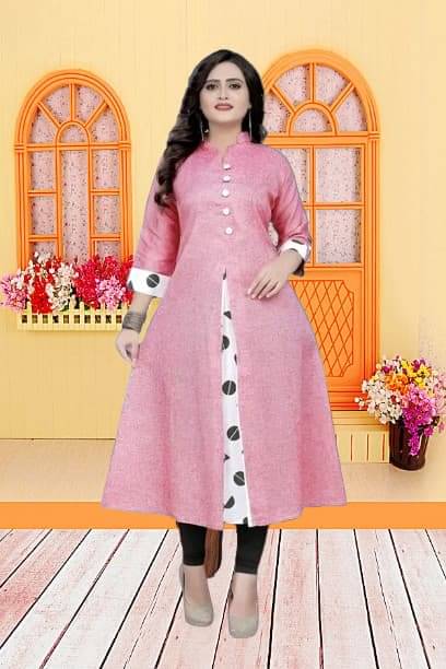     			BONISTA FASHION FOR ALL Women Cotton Flex Solid A-line Kurti ( Dark Green )